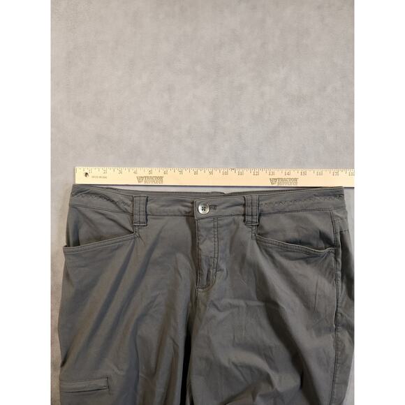 Eddie Bauer Travex Pants Women Size 14 Gray Nylon Stretch Hiking Outdoors Light - Picture 8 of 12